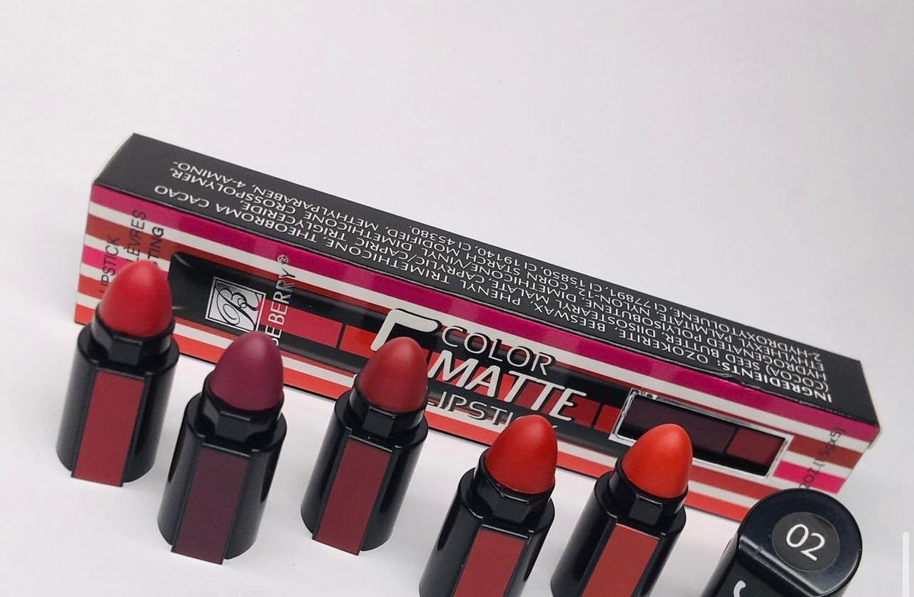 5 colors matt lipstick