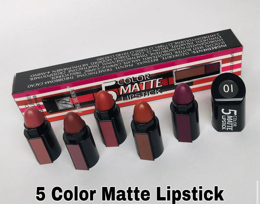 5 colors matt lipstick
